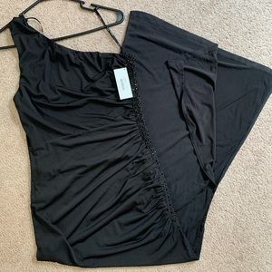 NWT Black Gown With Rhinestones L